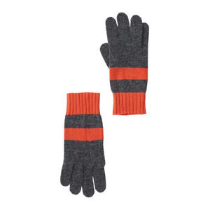 Portolano Men Minerva Striped Gloves orange & charcoal One Size 9029
